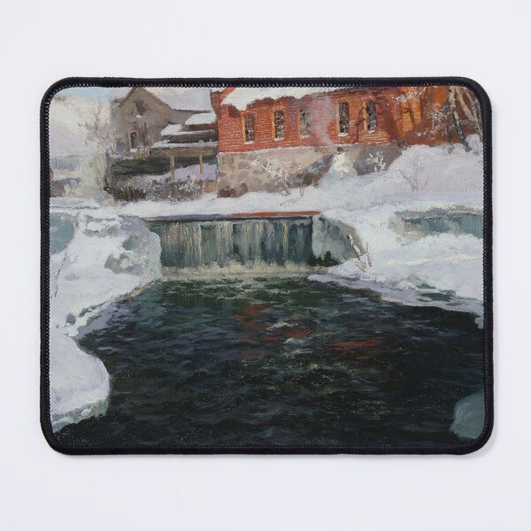 Item preview, Winter scenery - The new factory in Lillehammer by Frits Thaulow designed and sold by AR-shop.