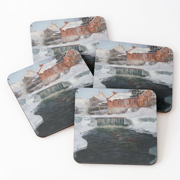 Item preview, Winter scenery - The new factory in Lillehammer by Frits Thaulow designed and sold by AR-shop.