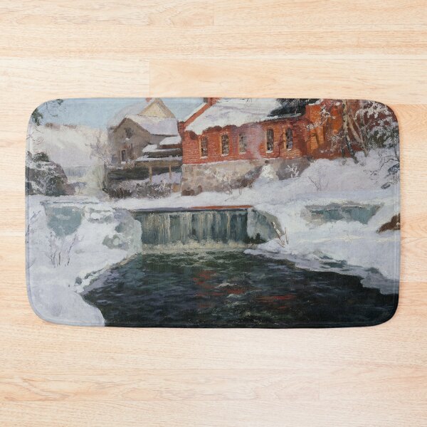 Item preview, Winter scenery - The new factory in Lillehammer by Frits Thaulow designed and sold by AR-shop.