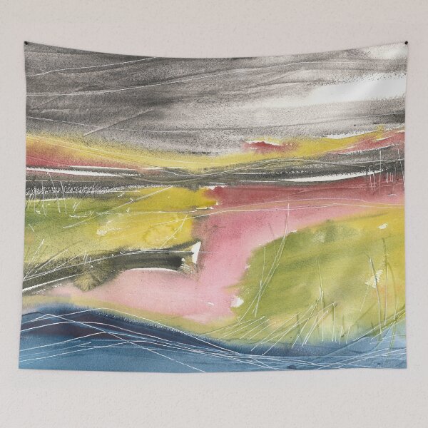 Item preview, Beautiful nature landscape, pink flowers designed and sold by anaozzart.