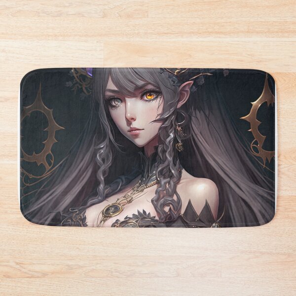 Item preview, Portrait of a fantasy dark elf female wizard in a black dress, fantasy illustration iPhone Case designed and sold by PJGartui.