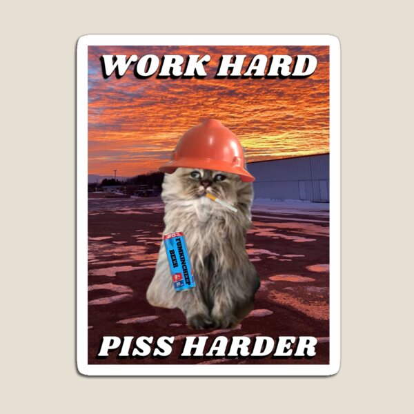Artikel-Vorschau von Arbeiten und pissen, designt und verkauft von Catwithhardhat.