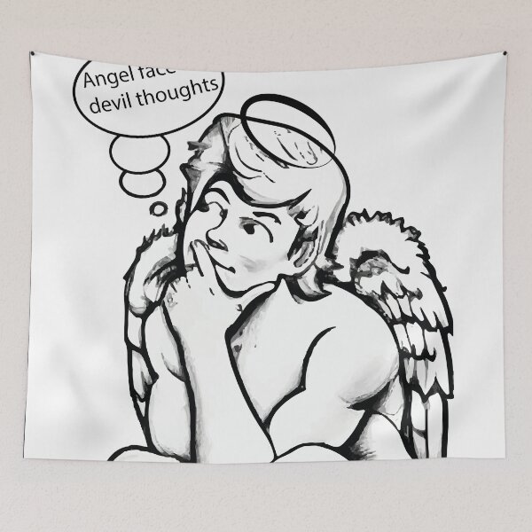 Item preview, Angel Face Devil Thoughts designed and sold by faizaart.