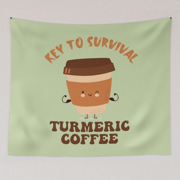 Item preview, Key to Survival - Turmeric Coffee designed and sold by Blended Designs ⭐⭐⭐⭐⭐.