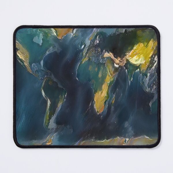 Item preview, Topographic World Map Abstract Painting AI Generated Digital Art designed and sold by Gogmagosh.