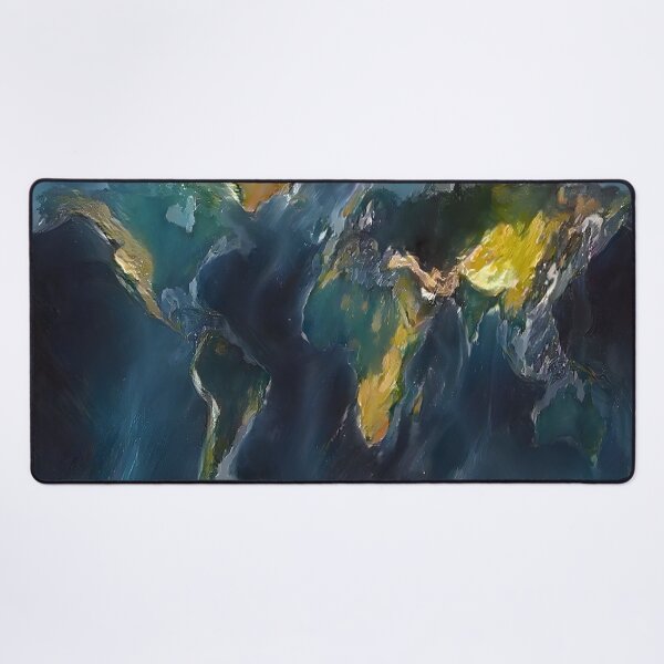 Item preview, Topographic World Map Abstract Painting AI Generated Digital Art designed and sold by Gogmagosh.