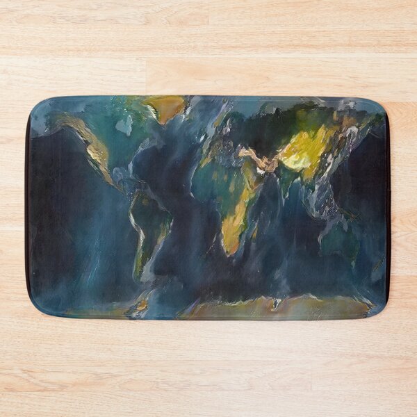 Item preview, Topographic World Map Abstract Painting AI Generated Digital Art designed and sold by Gogmagosh.