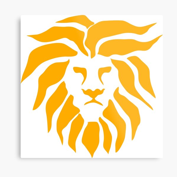 Láminas metálicas: Pelea De Leones | Redbubble