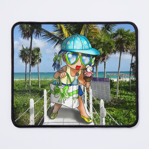 Item preview, cute girl on a cuban beach designed and sold by CuisineCat.