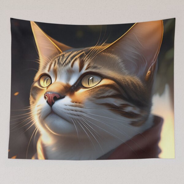 Item preview, Cat in Armor - Modern Digital Art designed and sold by Ai-michiart.