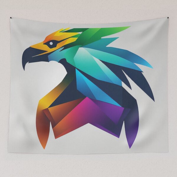 Item preview, Technicolor Futuristic Hawk Illustration #1 designed and sold by Galviato.