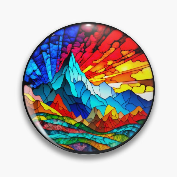 Item preview, Stained Glass Mountain designed and sold by Lulalove9.