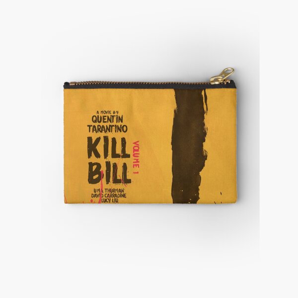 Aperçu de l'œuvre Kill Bill, Quentin Tarantino, affiche minimaliste du film, Uma Thurman, Lucy Liu, programme de film alternatif créée et vendue par Spallutos.