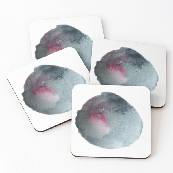 Aperçu de l'œuvre Aquarelle cercle abstrait gris bleu foncé rose créée et vendue par VittaArtDream.