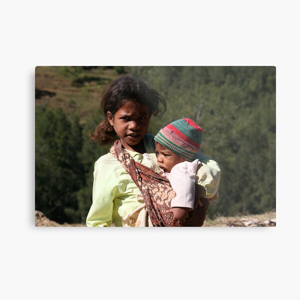 Sister and brother by Richard Jones Metal Print