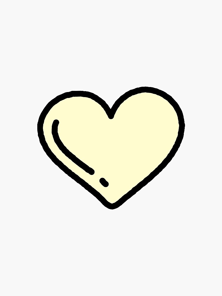 Outline Of A Heart Sticker