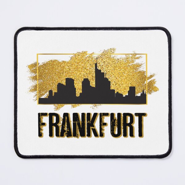 Item preview, Frankfurt am Main Germany City Skyline Gold designed and sold by BullDesignsShop.