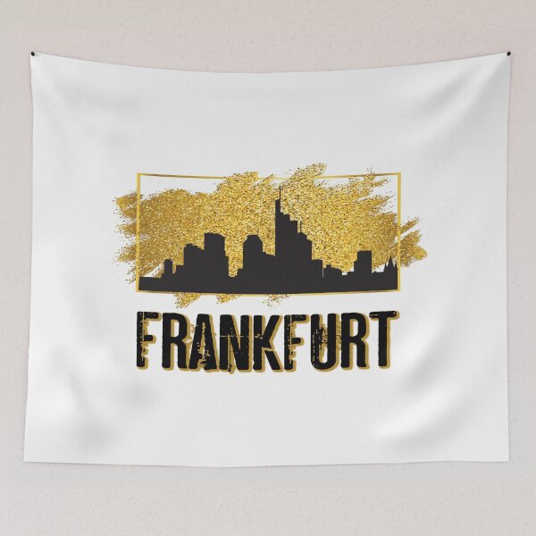 Item preview, Frankfurt am Main Germany City Skyline Gold designed and sold by BullDesignsShop.