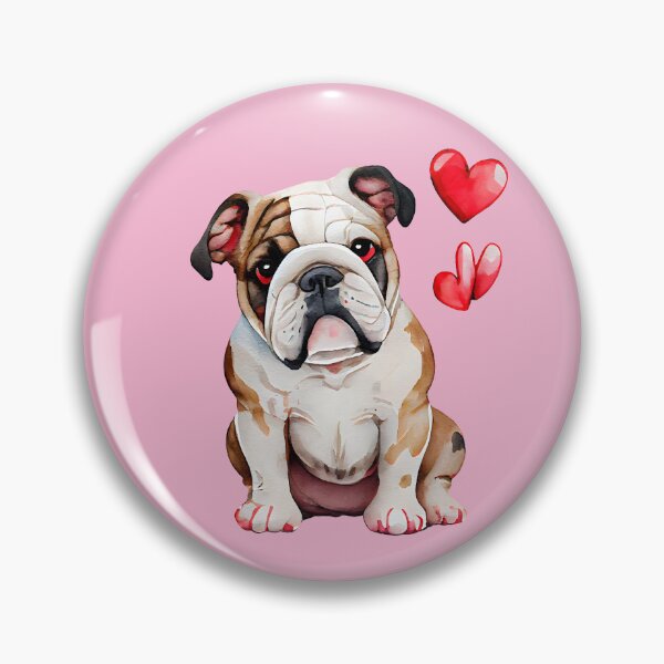 Item preview, Valentine Bulldog - Amo a mi Bulldog - Rosa designed and sold by RedMouseGames.