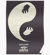 The Night of the Hunter, Fine Art Print, Movie Poster, Charles Laughton, Robert Mitchum, glicée, Alternative, Minimal, old film, classic Poster