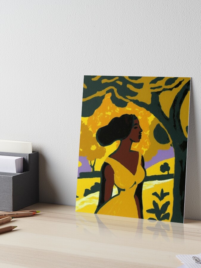 Melanin Girl DIY Canvas Art Kit for Adults Beginner, Acrylic Paint Size  11x14 inch