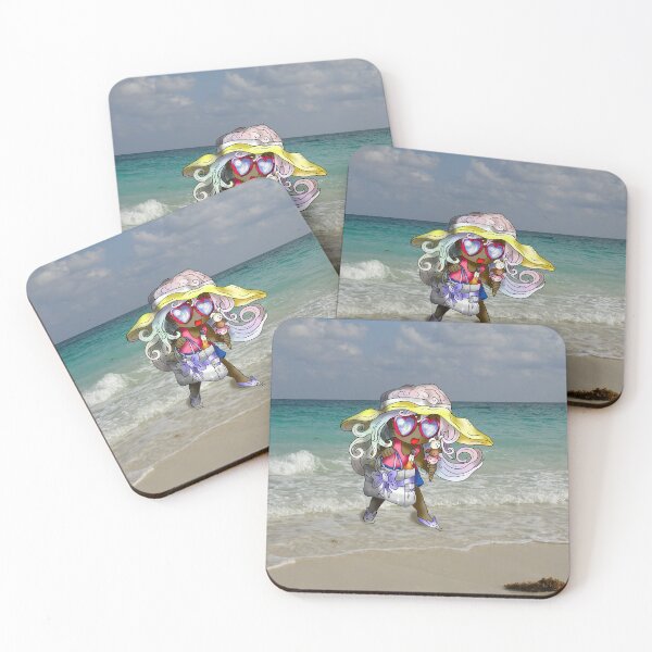 Item preview, kawaii girl on a cuban beach designed and sold by CuisineCat.