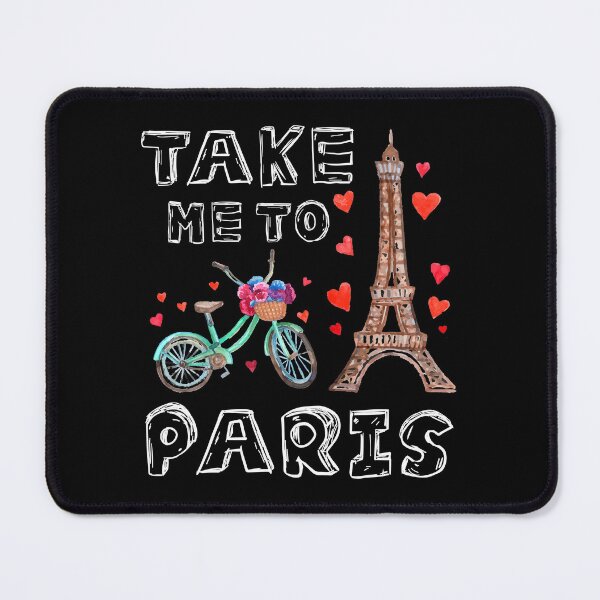 Item preview, Paris Eiffel Tower France Bicycle Heart Hearts designed and sold by BullDesignsShop.