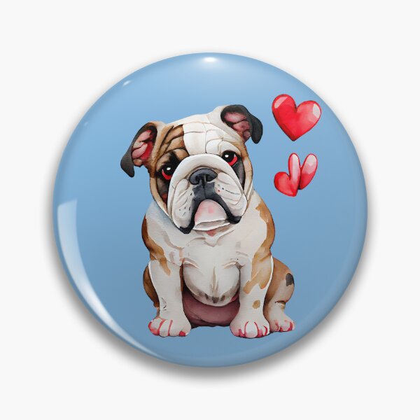 Artikelvorschau, Valentinsgruß-Bulldogge - Liebe meine Bulldogge - Blau entworfen und verkauft von RedMouseGames.