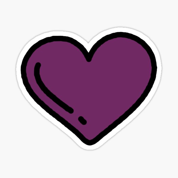 CARTOON HEART (PINK W/BLACK OUTLINE) Sticker for Sale by Top10Designs