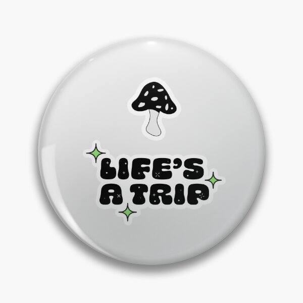 Item preview, Life's a Trip with Cute Mushroom | Classic Retro Sticker designed and sold by stoicjimny.