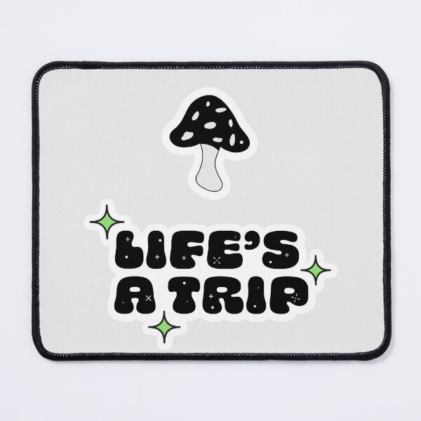 Item preview, Life's a Trip with Cute Mushroom | Classic Retro Sticker designed and sold by stoicjimny.