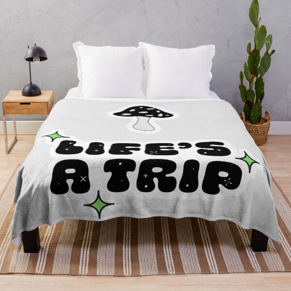 Item preview, Life's a Trip with Cute Mushroom | Classic Retro Sticker designed and sold by stoicjimny.