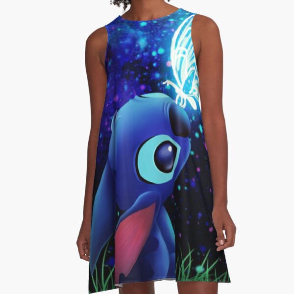 stitch butterfly Starry sky A-Line Dress for Sale by cloud lee