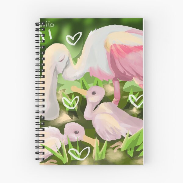 Item preview, Roseate Spoonbill with her babies! designed and sold by olives-suck.