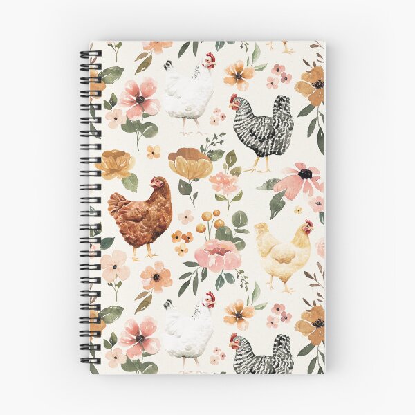 Item preview, Watercolor Chicken Floral, Charlotte Floral Collection designed and sold by cateandrainn.