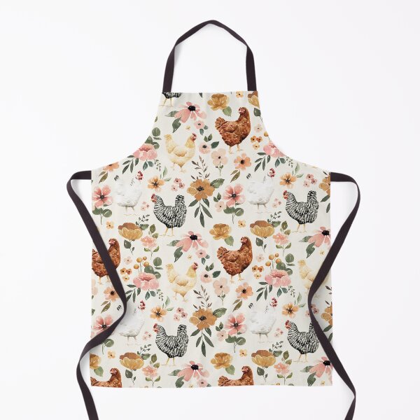 Item preview, Watercolor Chicken Floral, Charlotte Floral Collection designed and sold by cateandrainn.