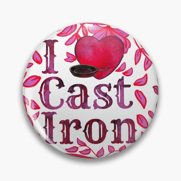 Item preview, I Love Cast Iron Floral Valentine designed and sold by Art of Camping Now.