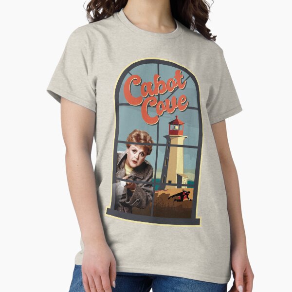 Vista previa del artículo con la obra «Faro de Cabot Cove Jessica Window Misterio de asesinato», diseñado y vendido por boec gear.