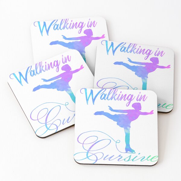 Item preview, Walking in Cursive (figure skating) designed and sold by Becky-Marie.