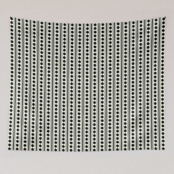 Item preview, STRIPE FLORAL DOTT CREAM AND BLACK designed and sold by blomastudios.