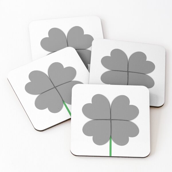 Item preview, Grey Four-Leaf Clover (Gift Four-Leaf Clover Designs) designed and sold by LEOEXPRESS.