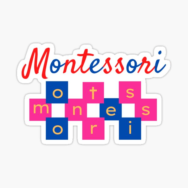 Montessori sandpaper letters movable alphabet inspired by Montessori education Sticker