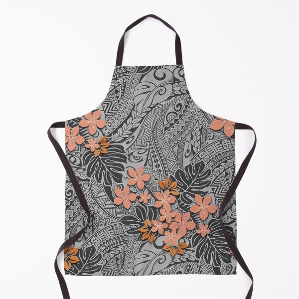 Item preview, Hawaiian Monstera Tapa and Coral Hibiscus Fusion designed and sold by J Marielle Designs.