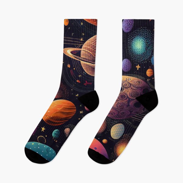 Item preview, Cosmic pattern with stars and planets designed and sold by colorexz.