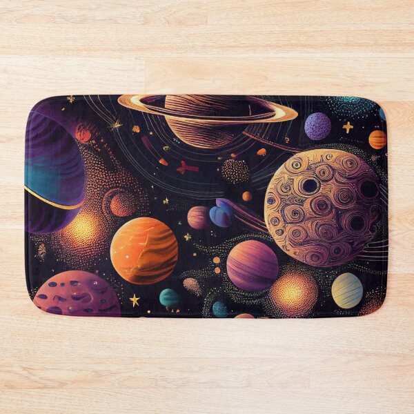 Item preview, Cosmic pattern with stars and planets designed and sold by colorexz.