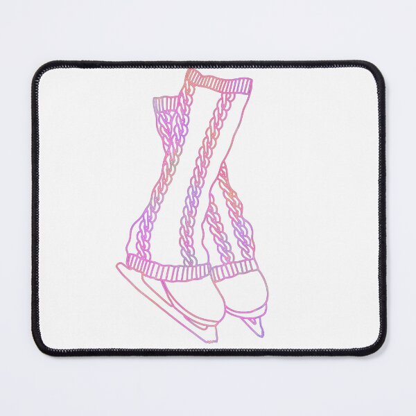 Item preview, Ice skates and legwarmers (pink watercolour figure skating) designed and sold by Becky-Marie.
