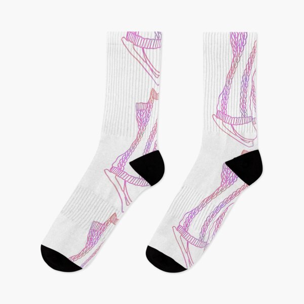 Item preview, Ice skates and legwarmers (pink watercolour figure skating) designed and sold by Becky-Marie.