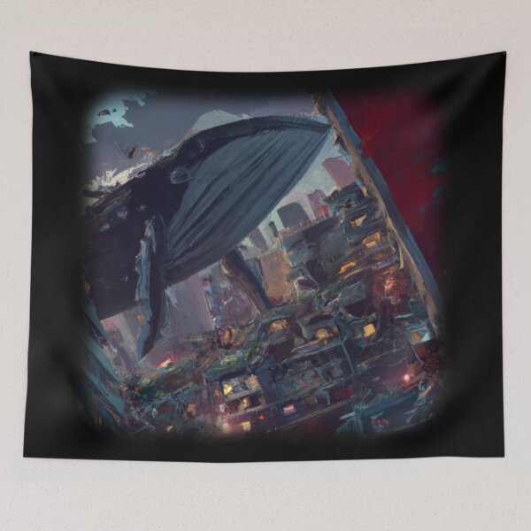 Item preview, Whale floating in the city designed and sold by Perryfranken.