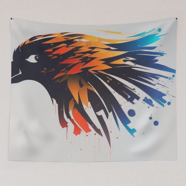 Item preview, Technicolor Futuristic Hawk Illustration #3 designed and sold by Galviato.