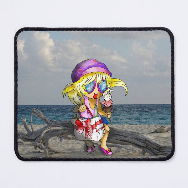Item preview, cartoon girl on a cuban beach designed and sold by CuisineCat.